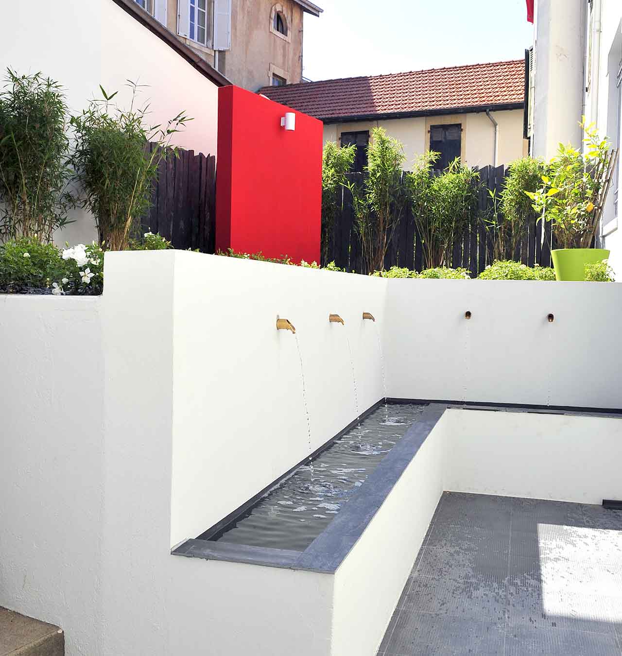 Jardin fontaine - Projet Red - Biarritz